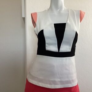 Temt, NEW WITH TAGS, size M, color block, bodycon office blouse
